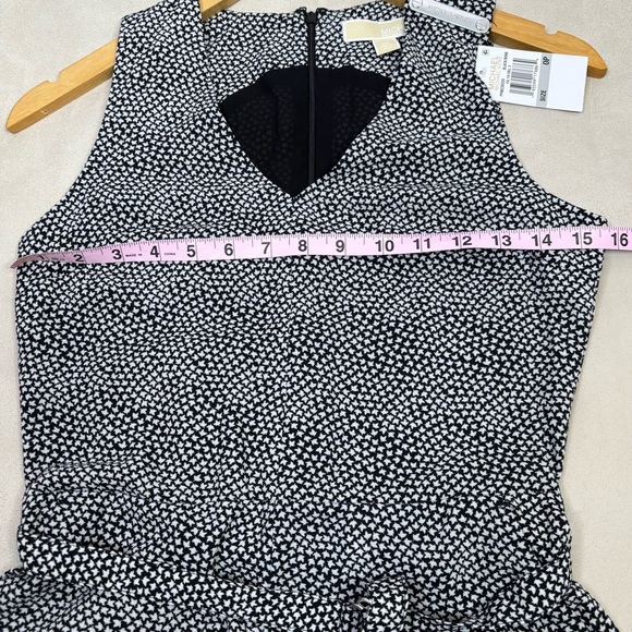🏷️NWT Michael Michael Kors SZ 0P Petite Cropped Crepe Jumpsuit Belted Sleeveless - Picture 14 of 16